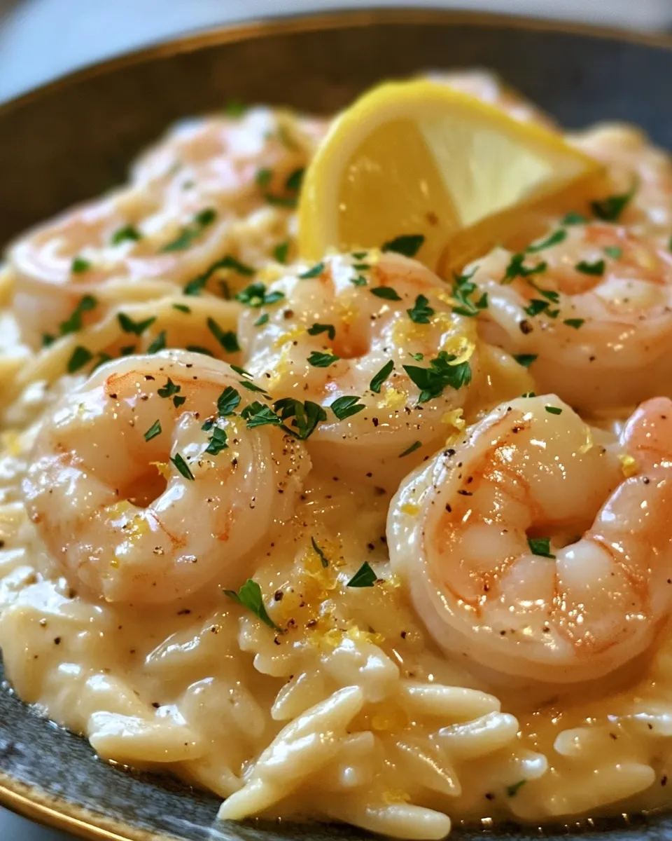 Creamy Parmesan Orzo with Shrimp (Cozy Vibes)