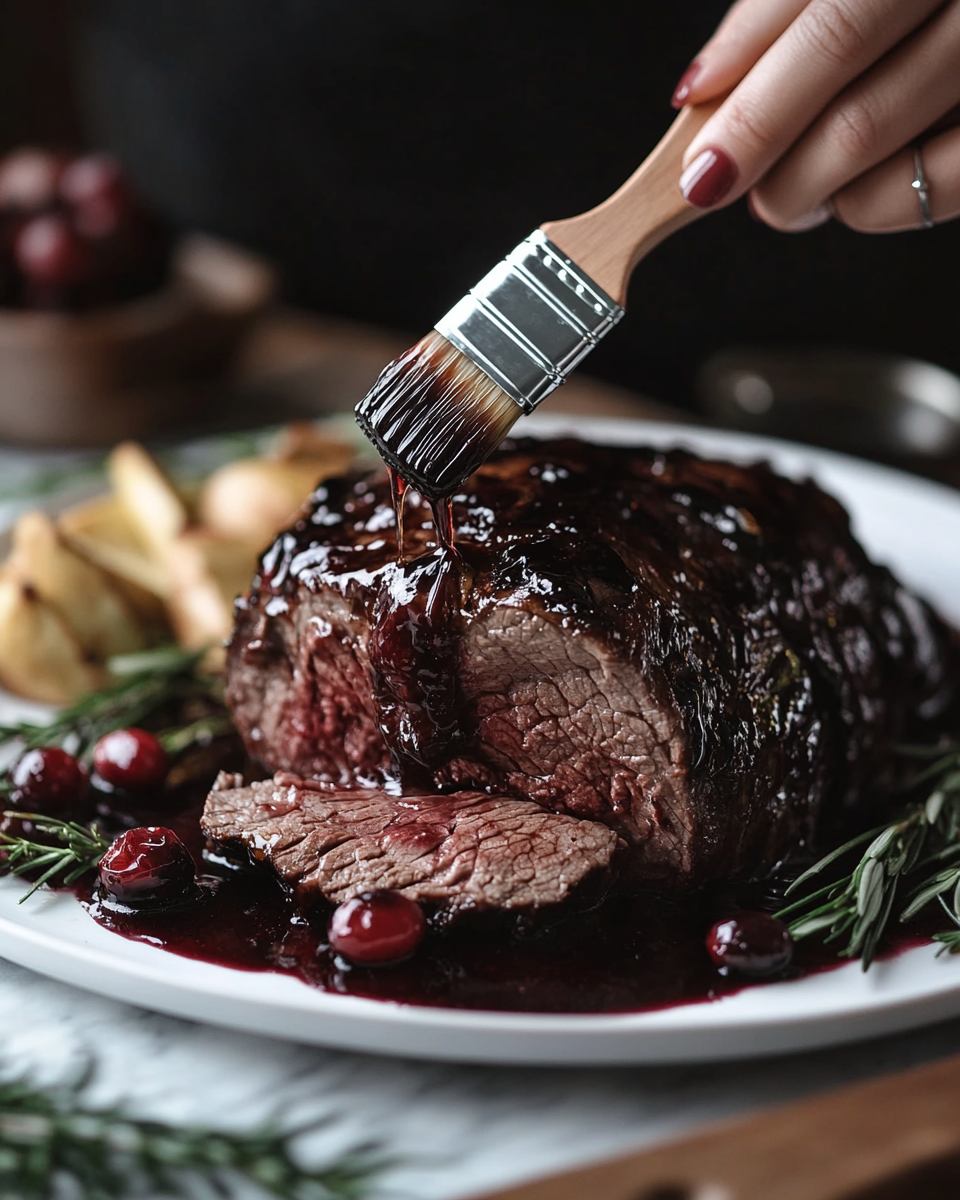 Addictive Slow Braised Beef Roast with Cranberry Balsamic Glaze Elegant Family Feast